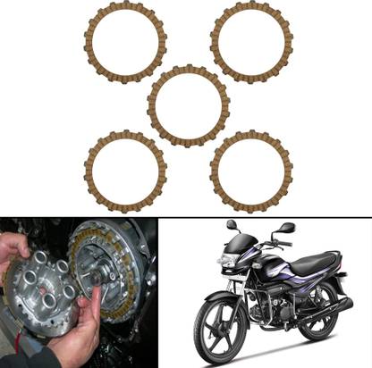 Autofy Steel Clutch Plates For Hero Super Splendor/ Glamour (Set of 5) Clutch Plate
