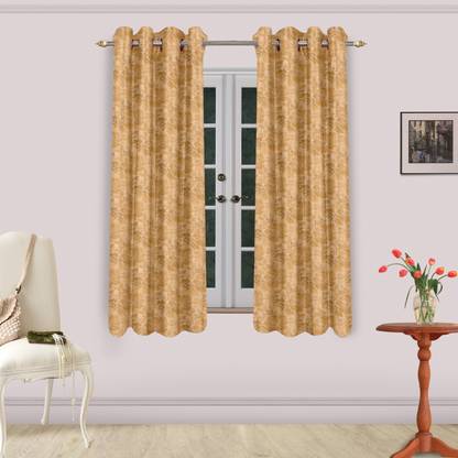 Dreamline by Big Bazaar 150 cm (5 ft) Polyester Window Curtain (Pack Of 2)