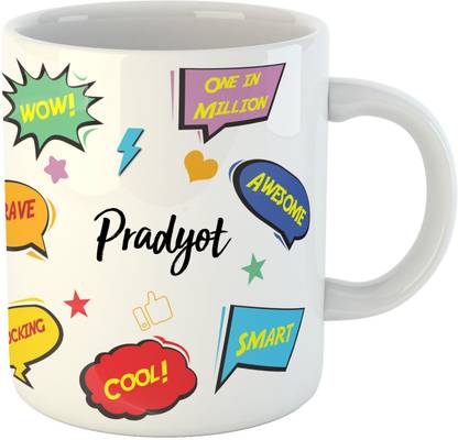 Ashvah Pradyot Name Ceramic Coffee Mug