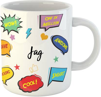 ARTBUG Jag Name Ceramic Coffee Mug