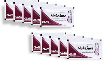 MAKE SURE PREGNANCY TEST KIT PACK OF 10 (1 X 10 TESTS) Pregnancy Test Kit