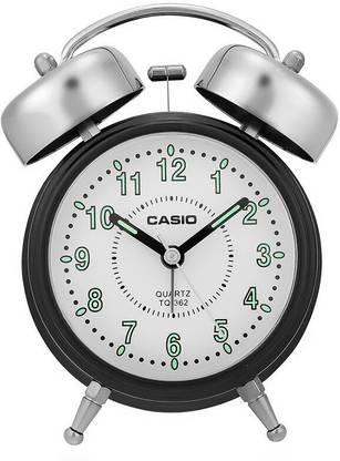 CASIO Analog White, Black Clock