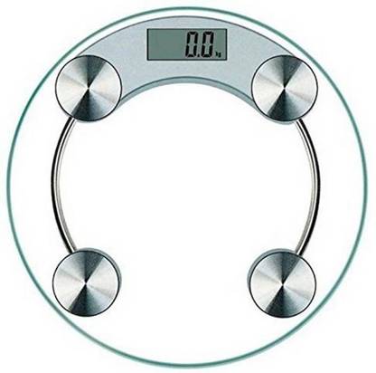 ACM NS-216 Personal Weight Machine 8mm Thick Round Transparent Glass Weighing Scale for home gym fitness Weighing Scale