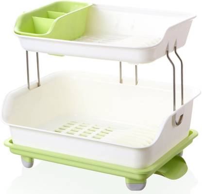 ShopyBucket Multifunction 1Pc Kitchen Holder Stainless Steel Sink Folding Fruit Vegetable Drying Drain Rack Dish Drying Rack, Stainless Steel Roll-Up Over Sink Rack Kitchen Foldable Drying Drainer - 17.7 (L)X10.2 (Assorted Color Will Be Send) Stainless Steel Kitchen Trolley