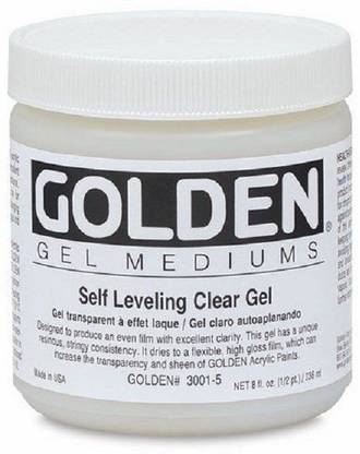 Golden Gel Mediums Self Leveling Clear Gel Acrylic Medium