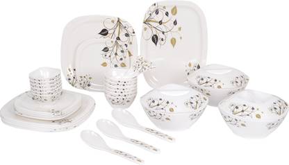Shinewell Pack of 40 Melamine Dinner Set