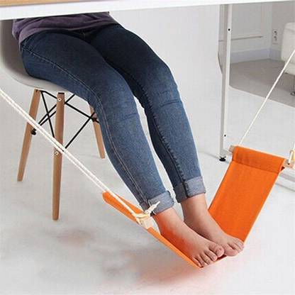 MK under desk hanging FOOT REST Cotton Hammock