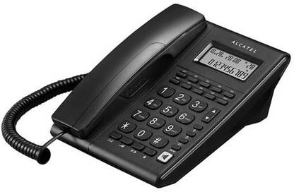 Alcatel T-37 Black Corded Landline Phone , caller id & speakerphone with 8 direct speed dial Corded Landline Phone