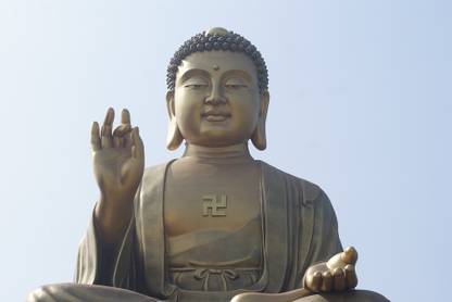 AZOHP10270 Big Buddha Statue Sculpture Religion Temple Culture Paper Print