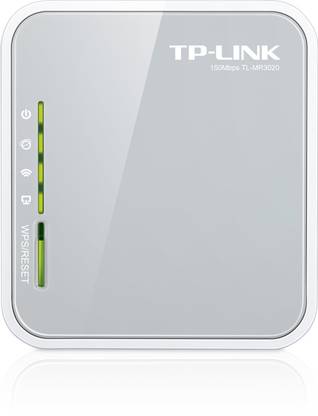 TP-Link TL-MR3020 4G Router 2.4 GHz 300 Mbps Wifi Speed Single Band Internal Antenna Ethernet (Cable Broadband)