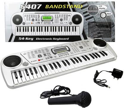DINAARKAN BANDSTAND CASIO/PIANO WITH 54 KEY ELECTRONIC KEYBOARD, MICROPHONE, LCD DISPLAY AND BATTERIES