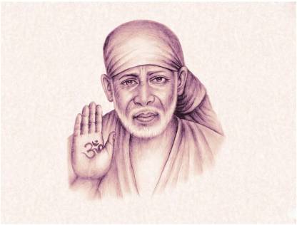 'Sai Baba Ji'' Digitally Printed Paper Devotional Wall Poster - [Size- 12x18 inch] Paper Print