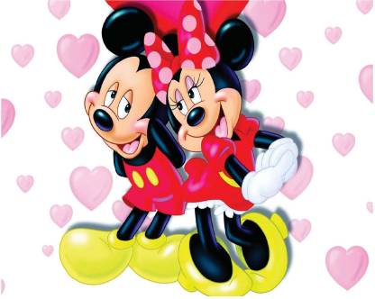 'Mickey & Minnie Mouse'' Digitally Printed Paper Wall Poster - [Size- 12x18 inch] Paper Print