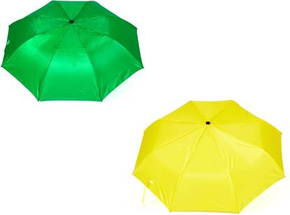 ANCHOR 3 Fold Auto Open Green,Yellow Umbrella
