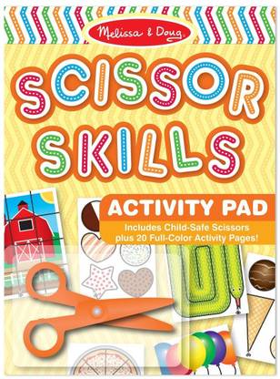 MELISSA & DOUG Scissor Skills Activity Book With Pair of Child-Safe Scissors (20 Pages)