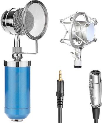 PADRAIG BM 3000 Condenser Sound Studio Recording Broadcasting Microphone+Pop Filter+Shock Mount (Blue) Microphone