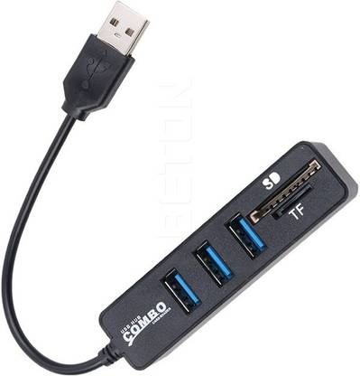 BB4 COMBO 3 PORT 2.0 USB HUB + Card Reader