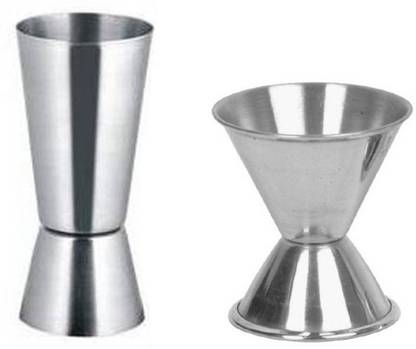 upalabdh 2 PCs Stainless Steel Jigger Steel Peg Measure Peg Measure Decanter