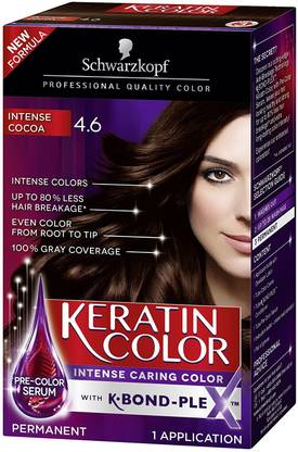 Schwarzkopf Keratin Hair Color, Intense Cocoa 4.6, 2.03 Ounce , 4.6
