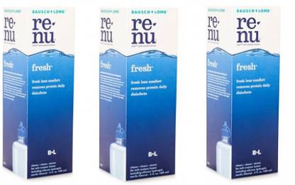 BAUSCH & LOMB Renu 120ml*3 cleaning solution(Pack of 3) Cleaning solution (360) lens solution