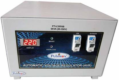 PULSTRON PTI-C5095B 5 KVA (90V-290V) Single Phase With Bypass Automatic Mainline Voltage Stabilizer (Copper Winding)
