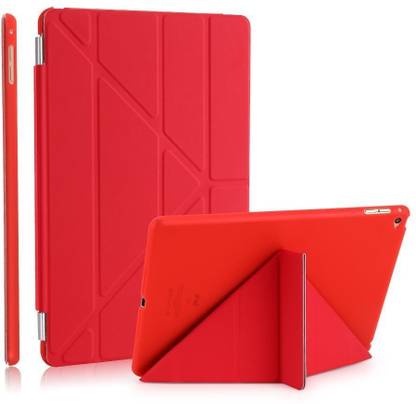 Midkart Flip Cover for Apple iPad Air 2 Red Smart Case 3 In 1 Sleek Design With Auto Wake/sleep Sensor