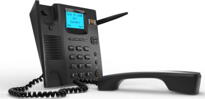 FOR BRIGHTER LIFE F1+GSM FIXED WIRELESS PHONE (BLACK) Corded Landline Phone with Answering Machine