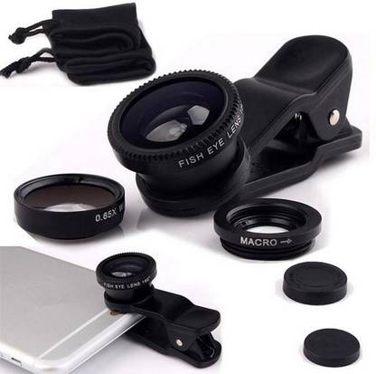 HOC BGQ_534B_Clip oppo Lens||3 in 1 Lens|| Fish Eye Lens|| Macro Lens|| Wide Angle LensMobile Lens||Universal Mobile Lens ||Telescope Lens||Zoom Lens||So Best and Quality Compatible with all your devices (samsung, Oppo, Vivo, Gionee, Xiomi, Sony, Philips, Motorola) Mobile Phone Lens