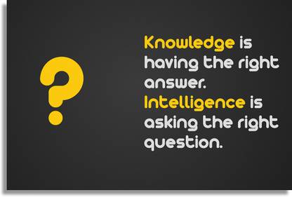 Knowledge vs Intelligence Paper Print