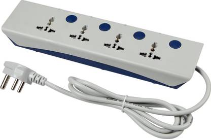 HAVELLS Durable & Ergonomic design
•10A, 240V (2400VA)
•4 Universal sockets with Master / Ind switches
•Child safety shuttered sockets
•LED Indication for power status 4  Socket Extension Boards