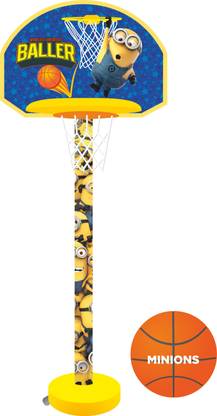 MINIONS Adjustable Height Basketball Set Basketball