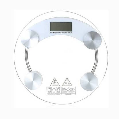 MEZIRE ®Accurate Body Fat Monitor Round Weighing Scale (Transparent) Weighing Scale  (Transparent) Weighing Scale