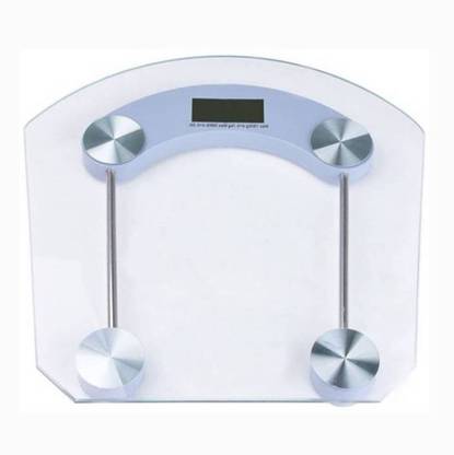 MEZIRE  ®Strong Transparent Square Weighing Scale (White)  Weighing Scale