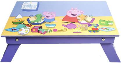 Lill Pumpkins Li'LL Pumpkins Folding Bed Tray Table to Study Play Learn Eat and Work - Purple Peppa Pig Design Engineered Wood Study Table