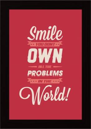 Posterskart Smile Motivational Quote Framed Poster Paper Print