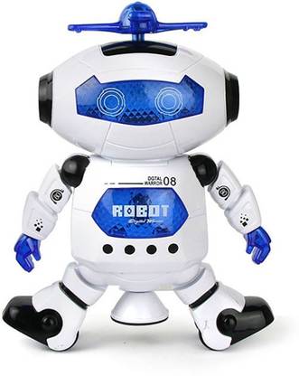 AKSHAT Dancing Robot with Music, 3D Flashing Lights, Dancing Naughty Robot for Kids,Battery Operated, Multi Color