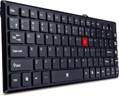 iball A6 V2.0 Wired USB Laptop-size Multi-device Keyboard Compatible with Desktop, Laptop, Mac