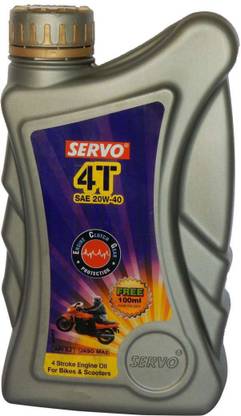 Servo 4T 20W-40 Servo Petrol Engine Oil for Two Wheelers (900 ml) Synthetic Blend Engine Oil