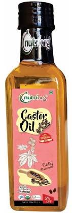 Nutriorg Certified Organic Castor Oil 100ml Castor Oil Glass Bottle