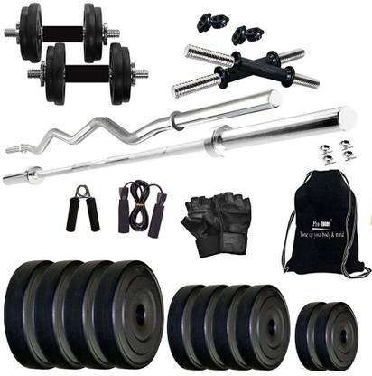 Protoner 20 kg 20 Kg PVC Home Gym Set with String Bag Home Gym Combo