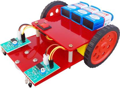 NASA Tech Line Following Robot Complete Kit - Ir Sensor Based Line Follower With Instruction, Track And Project Report