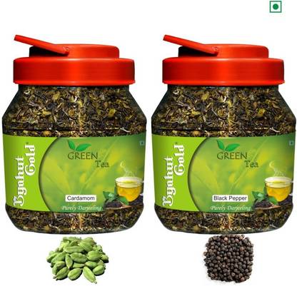 Byahut Gold Cardamom and Black Pepper Flavoured Green Tea Combo Cardamom, Black Pepper Tea Plastic Bottle