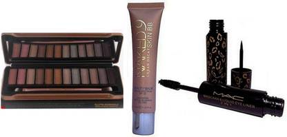 URBAN DECAY Naked 9 Skin Beauty Bb Balm Broad Spectrum Foundation & Naked 5 Eyeshadow Pallete & 2 In 1 Eyeliner & mascara