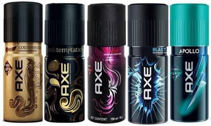 AXE deodorant pack of five (750 ml, Pack of 5) Deodorant Spray  -  For Men