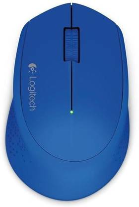 Logitech M280 Wireless Optical Mouse (Blue) Wireless Ambidextrous Optical Mouse  with Bluetooth