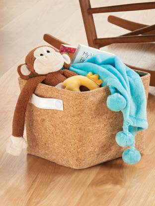 INTERDESIGN Cotton Quinn Bathroom Storage Bin for Towels, Shampoo, Cosmetics Storage Basket