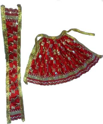 SaiHarshini Decorative God Cloths Red Color (Bhagwan Wastra) Dress