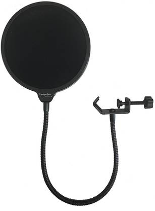 HOUSE OF QUIRK Microphone Pop Filter Dual Layer Mic Pop Shield with Clip Stabilizing Arm for Recording Vocals Home Studio Broadcasting Microphone Pop Filter Dual Layer Mic Pop Shield