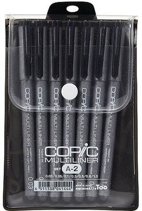 COPiC Multiliner Black Set A2 Fineliner Pen