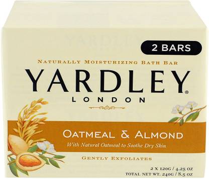 YARDLEY Oatmeal And Almond Bar Soap By , 2 Count